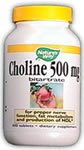 Choline, 100 Capsules, 500 mg